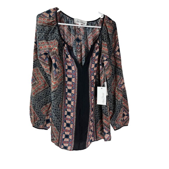 Fifteen Twenty Tops - Fifteen Twenty NWT S 100% Silk Blouse Boho Hippy Fairy Autumn Natural Fibers